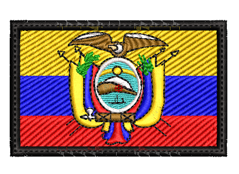 Bordado de la bandera del Ecuador