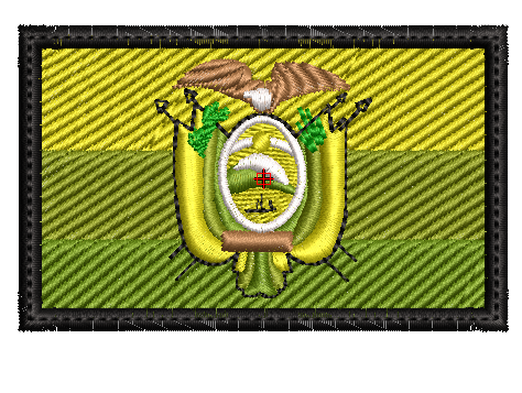 Bordado de bandera verde