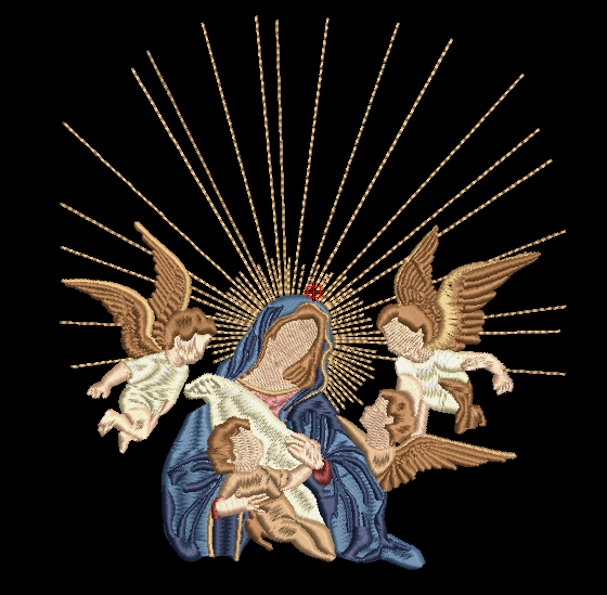Bordado de la Virgen María